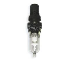 Filtro/Regulador, 1/4 NPT, vaso de policarbonato, dren automático, 5µ (micrones), rango de ajuste 4 a 101 psi, con manómetro, Pmax 145 psi, serie 07, IMI Norgren.