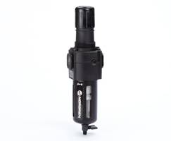Filtro/Regulador, 3/4 NPT, vaso de policarbonato con guarda, dren manual, 40µ (micrones), rango de ajuste 4 a 145 psi, con manómetro, con alivio, Pmax 145 psi, serie Excelon 74, IMI Norgren.