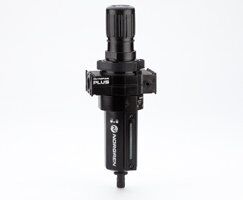 Filtro/Regulador, 1/2 NPT, vaso metálico, dren automático, 5µ (micrones), rango de ajuste 4 a 145 psi, con manómetro, con alivio, Pmax 246 psi, Serie 64 Olympian Plus, IMI Norgren.